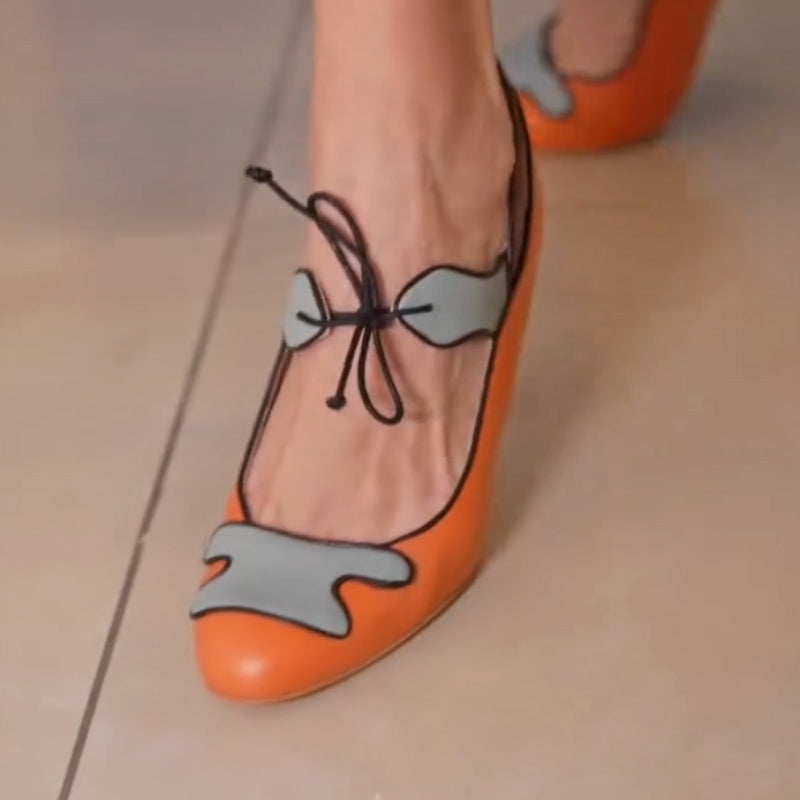 Chic Lace-Up High-Heel Shoes