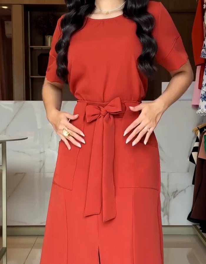 Lace-up Casual Dress