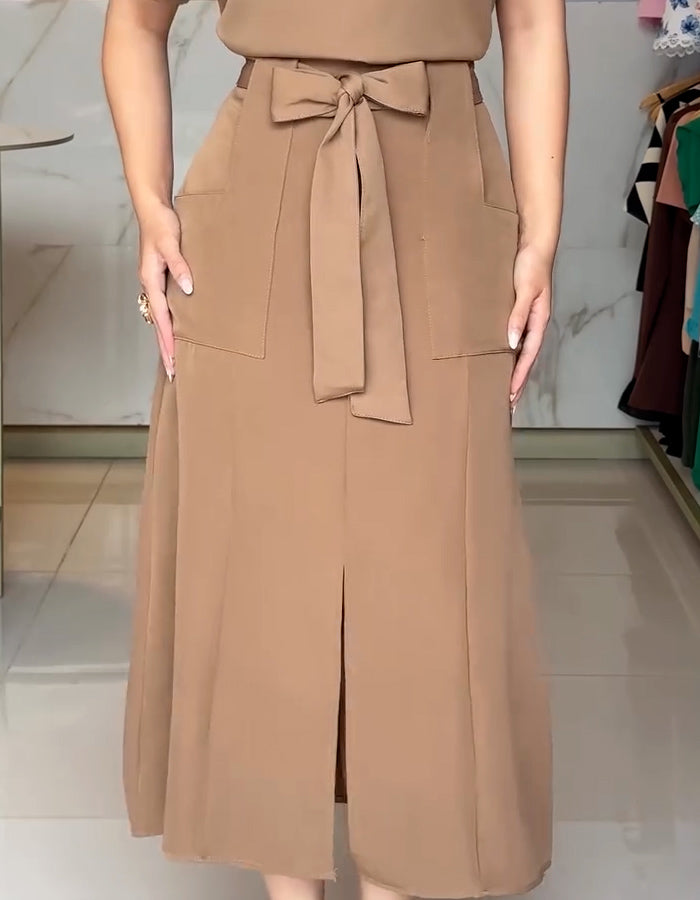 Lace-up Casual Dress