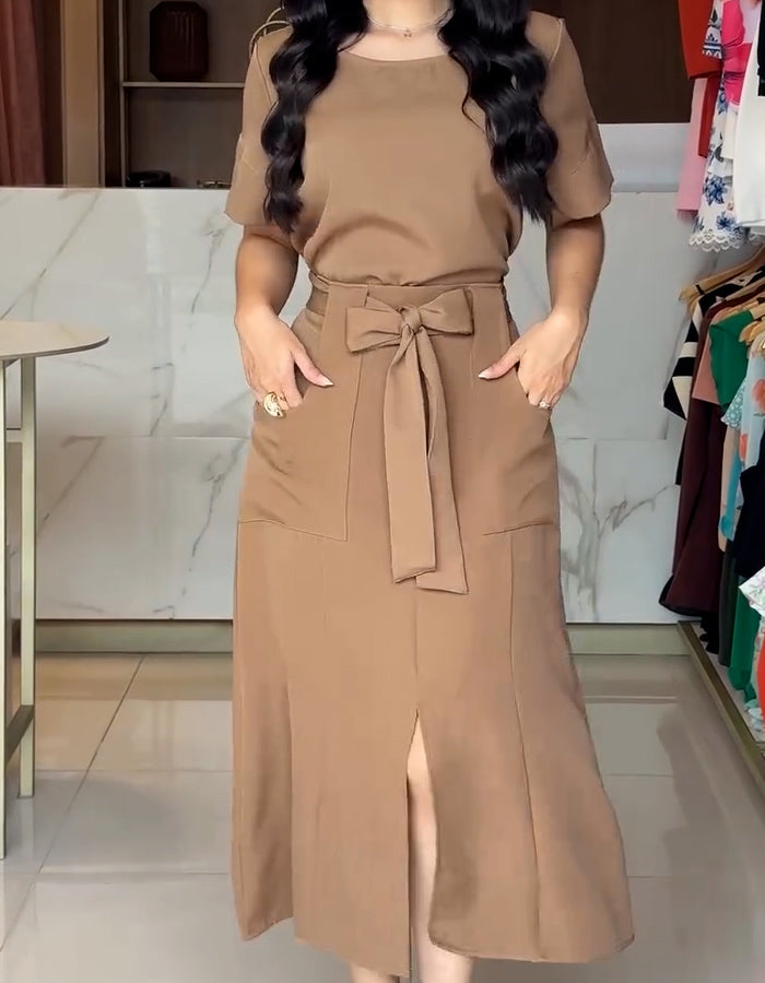 Lace-up Casual Dress