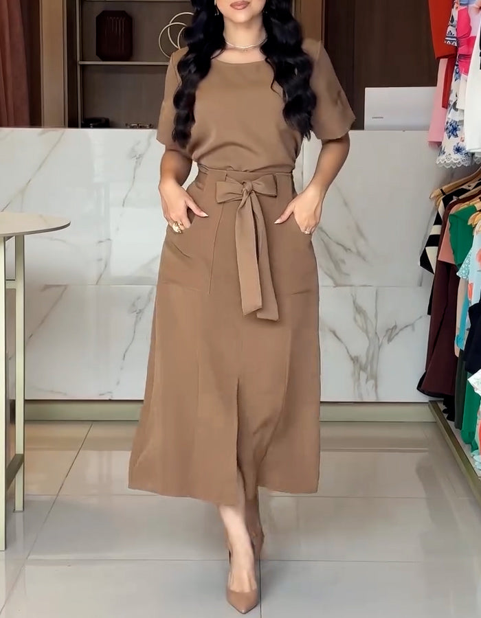 Lace-up Casual Dress