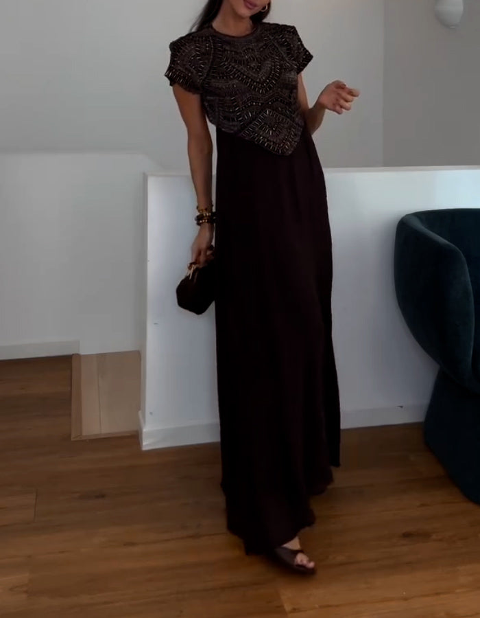 Sequin Backless Dress