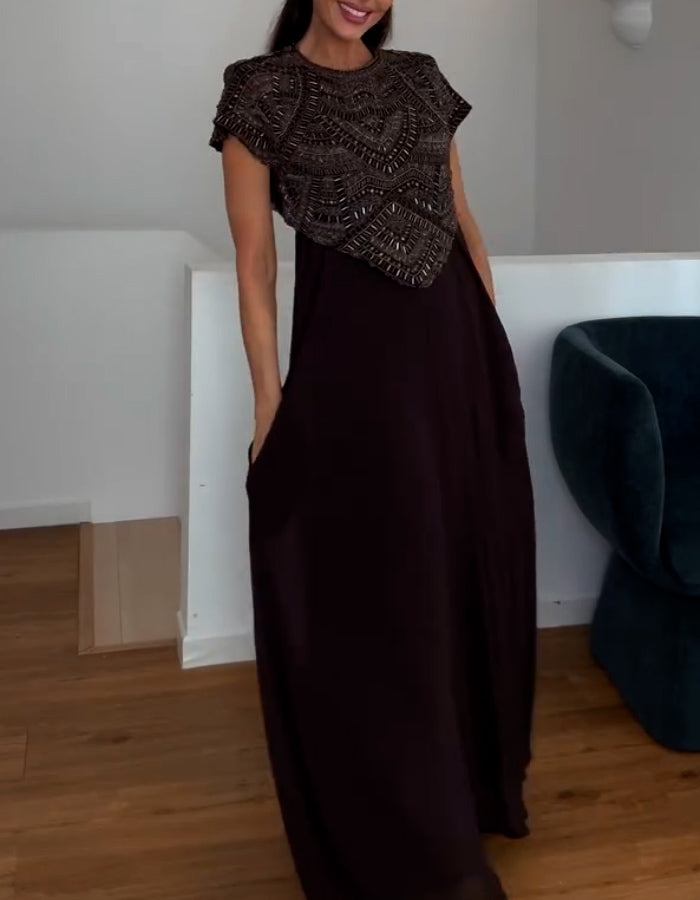 Sequin Backless Dress