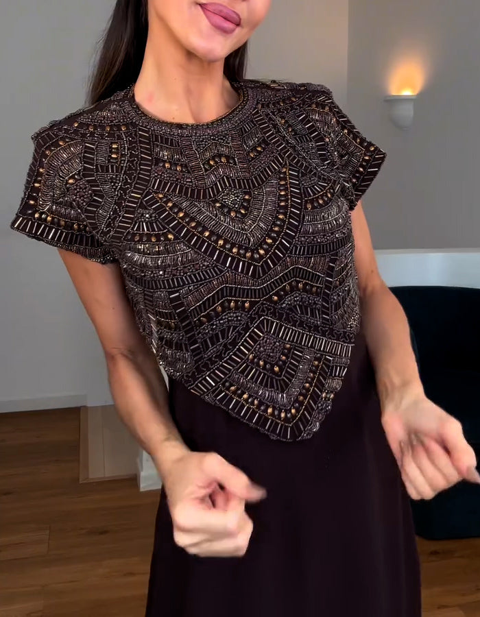 Sequin Backless Dress