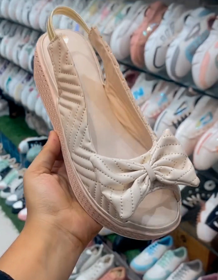 Bow Wedge Sandals