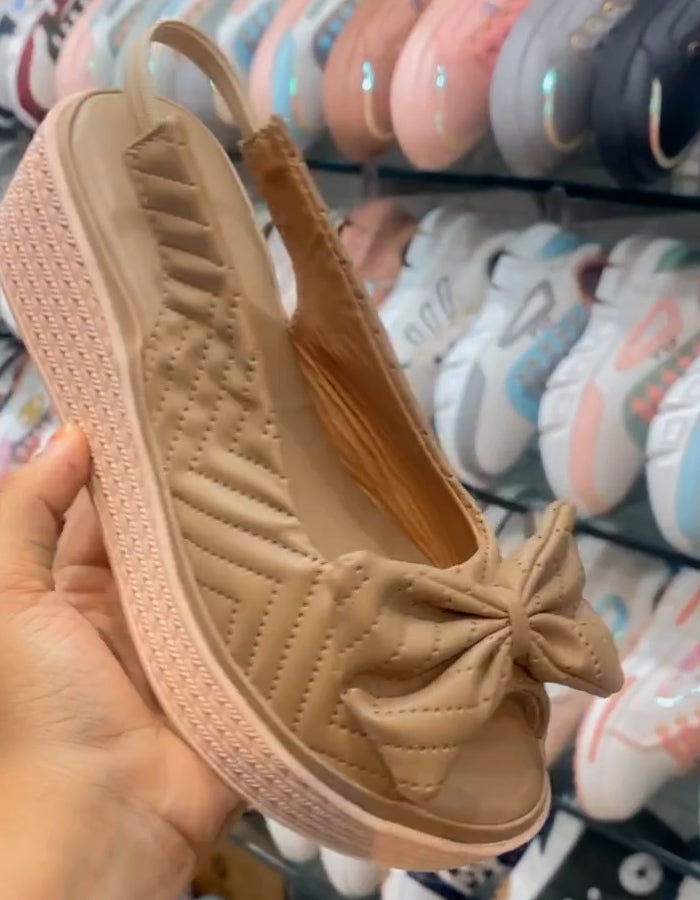 Bow Wedge Sandals