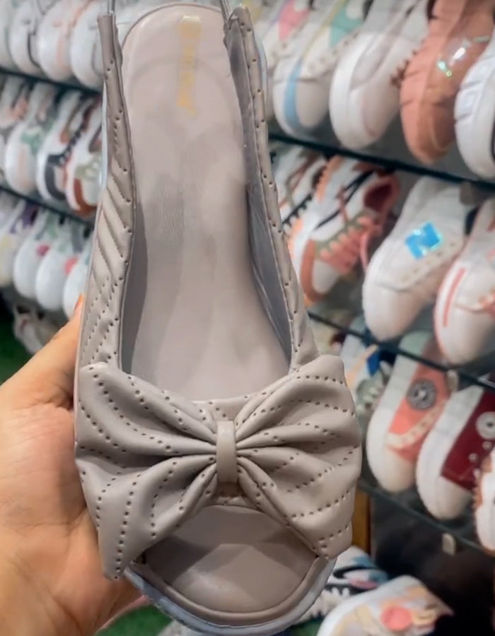 Bow Wedge Sandals