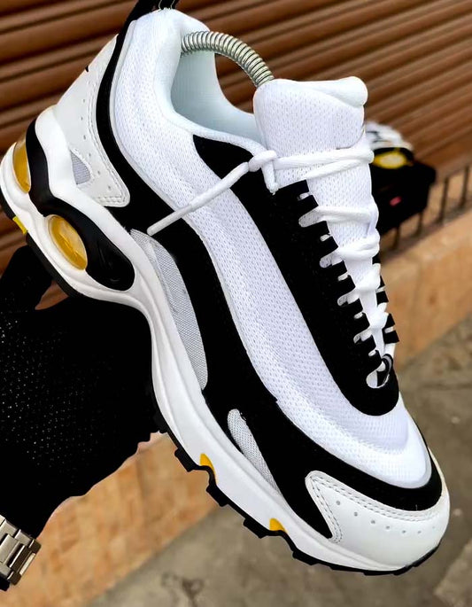 White Air-Cushion Sneakers