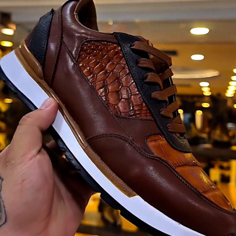 Brown Leather Sneakers