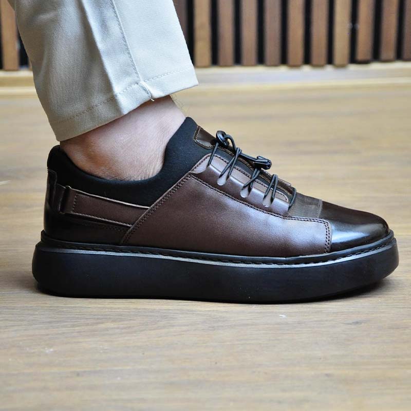 Brown Leather Soft-Sole Shoes