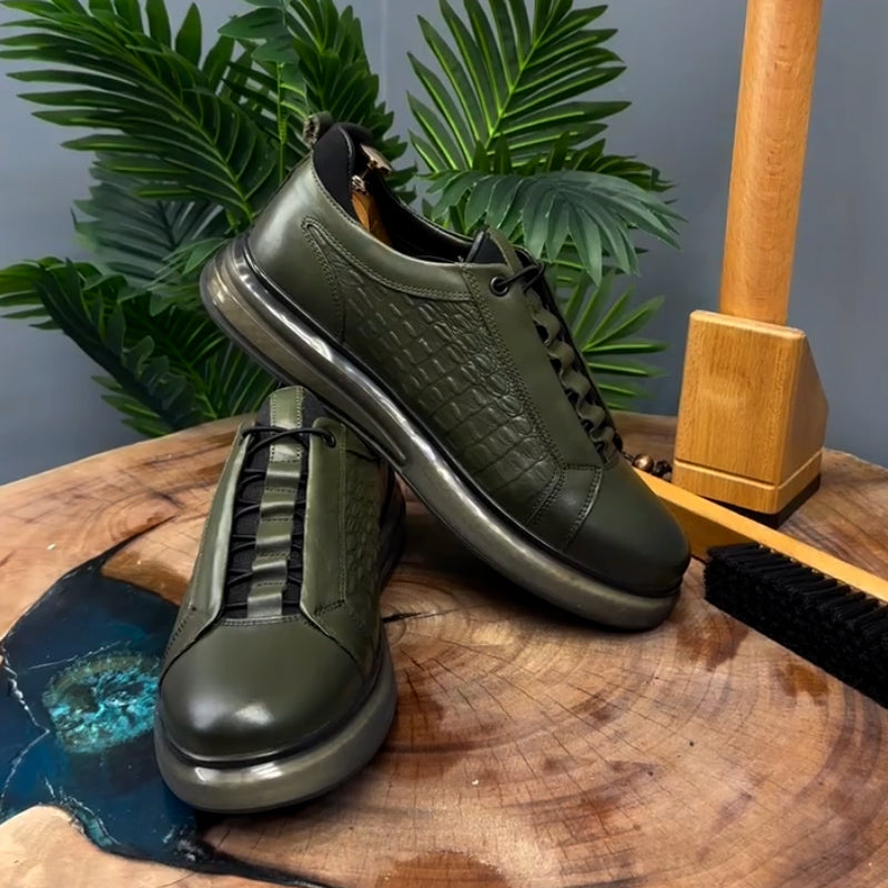 Elastic Lace-Up Shoes