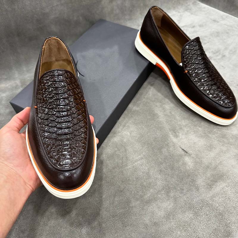 Soft Leather Slip-On Shoes