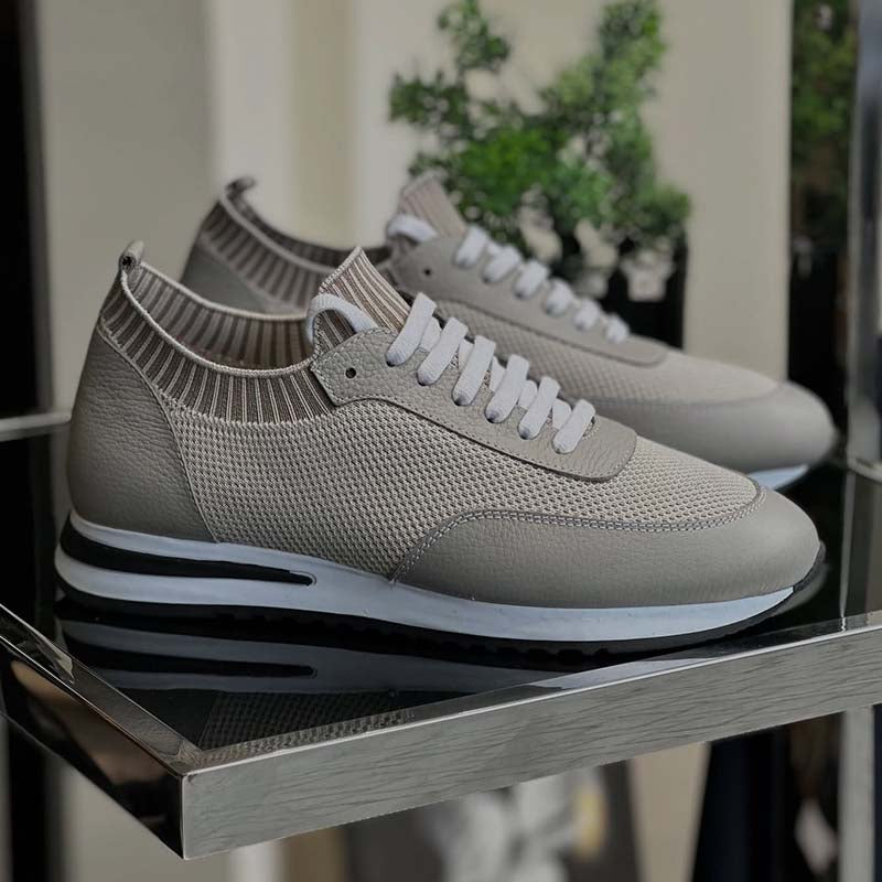 Grey Elastic Breathable Shoes