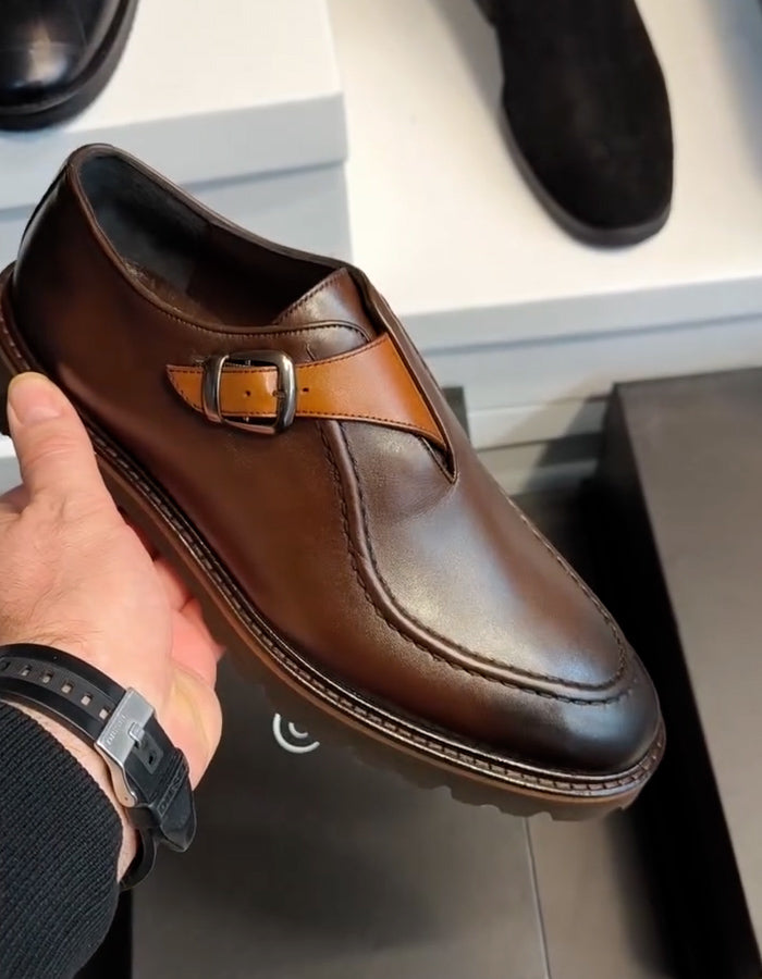 Brown Buckle Shoes