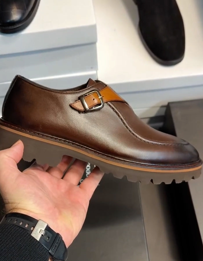Brown Buckle Shoes