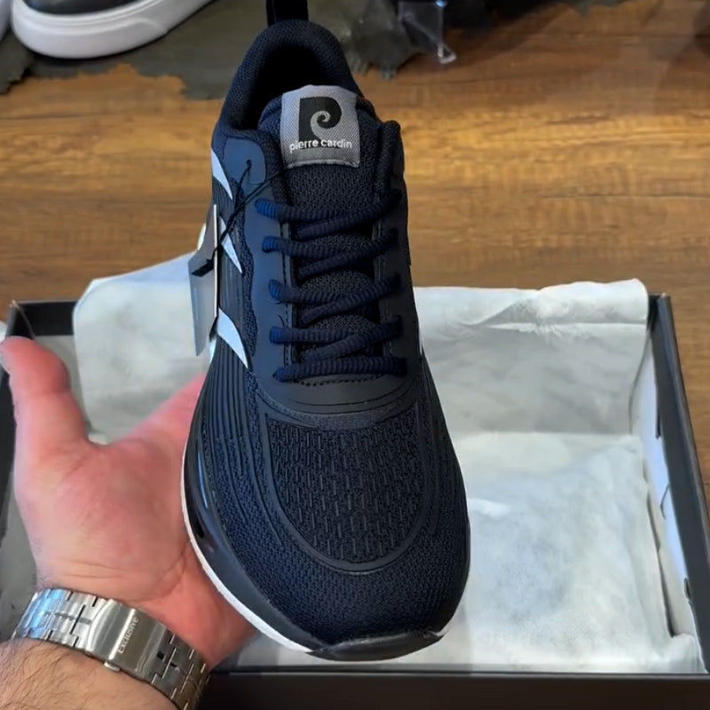 Black Print Mesh Sneakers