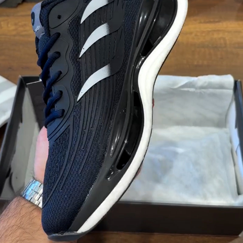 Black Print Mesh Sneakers