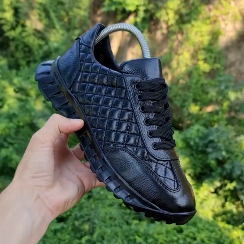 Rhombus Leather Sneakers