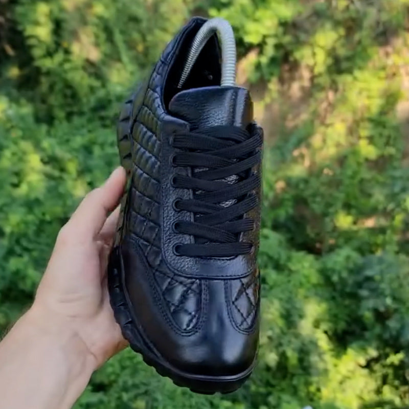 Rhombus Leather Sneakers