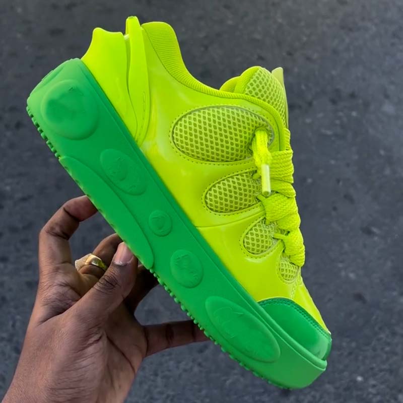 Bright Green Platform Sneakers