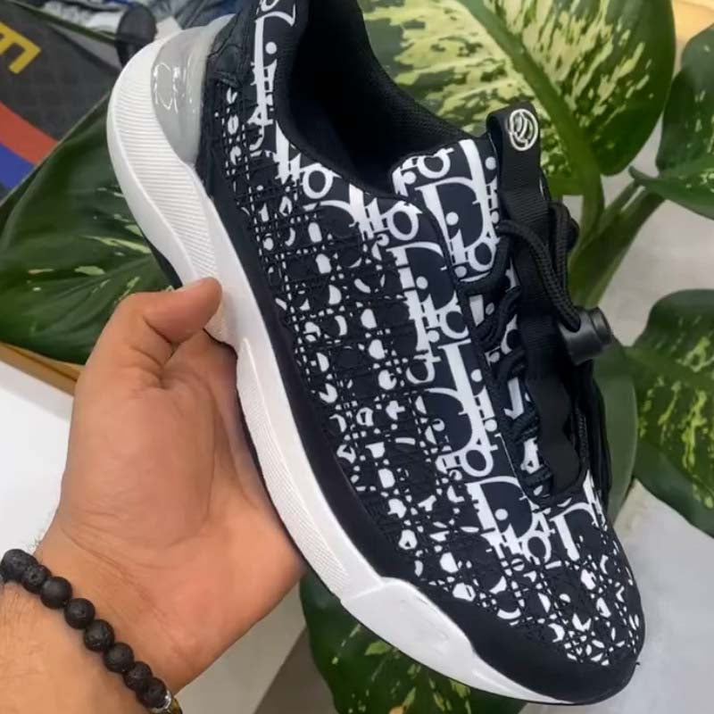 Printed Adjustable Lace-Up Sneakers