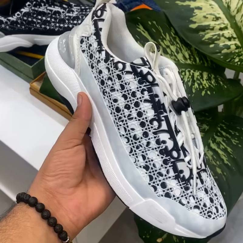 Printed Adjustable Lace-Up Sneakers
