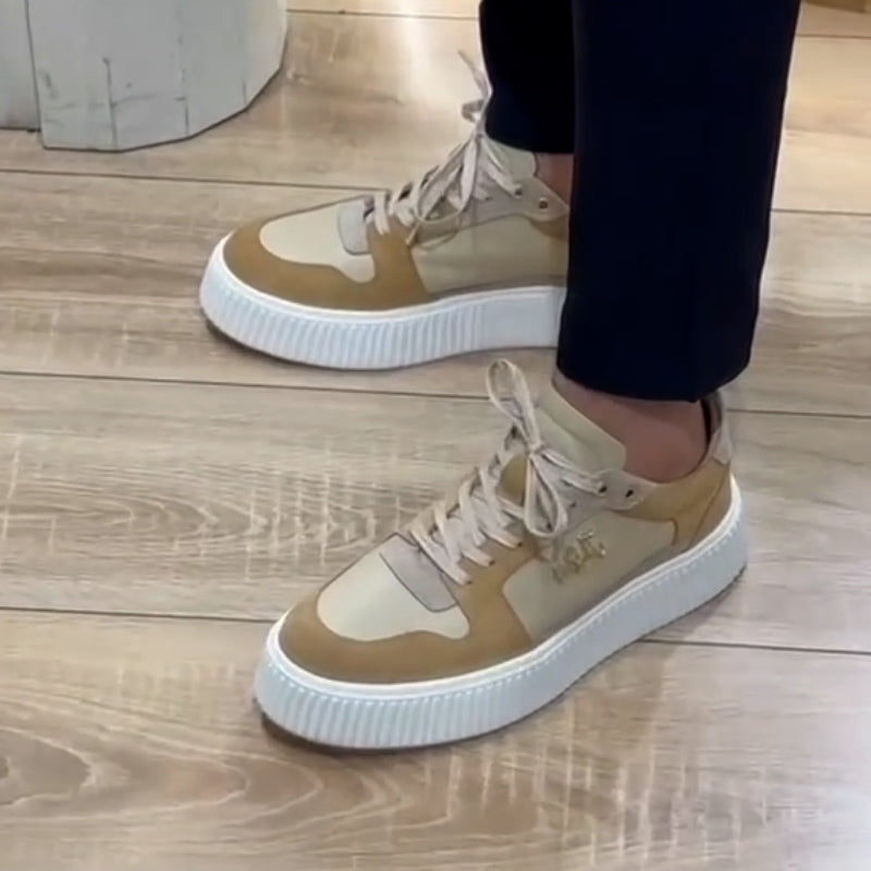 Khaki Casual Flat Shoes