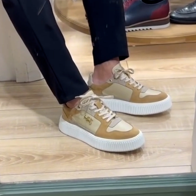 Khaki Casual Flat Shoes