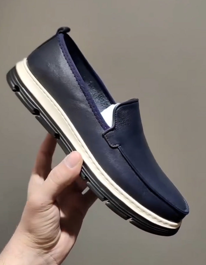 Casual Leather Flat Shoes