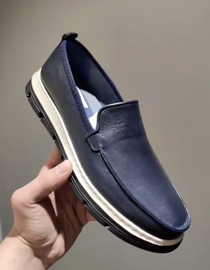 Casual Leather Flat Shoes