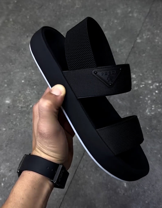 Black Soft-Sole Sandals