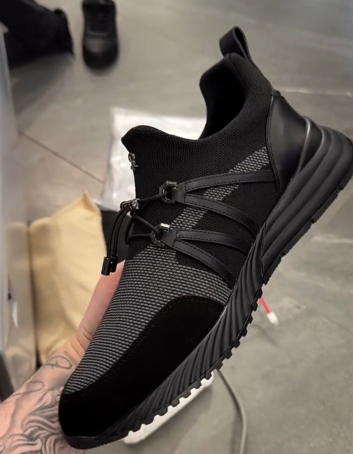 Black Stretch Sneakers