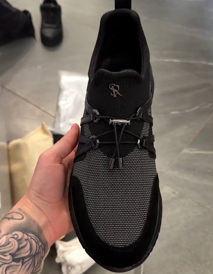 Black Stretch Sneakers