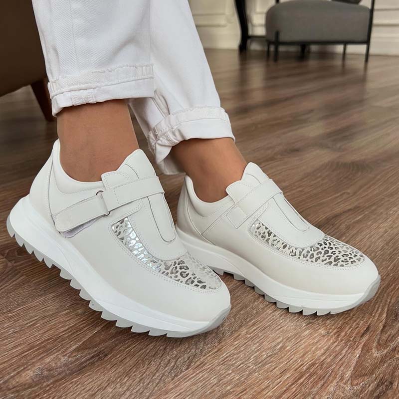 Black-White Velcro Sneakers