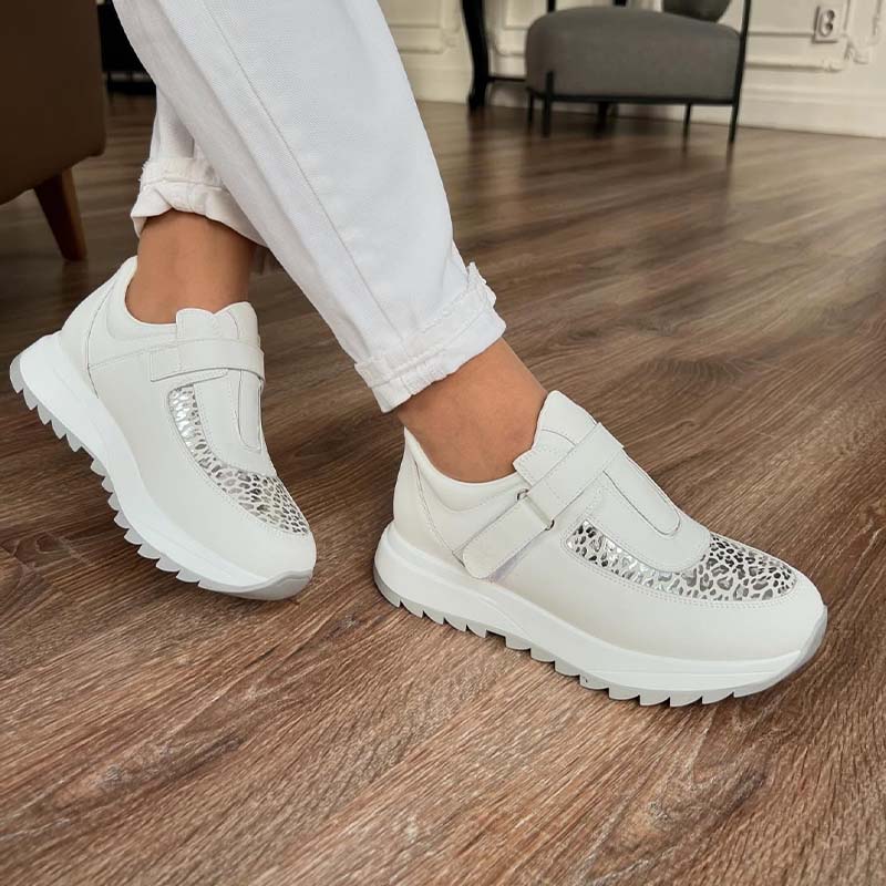 Black-White Velcro Sneakers