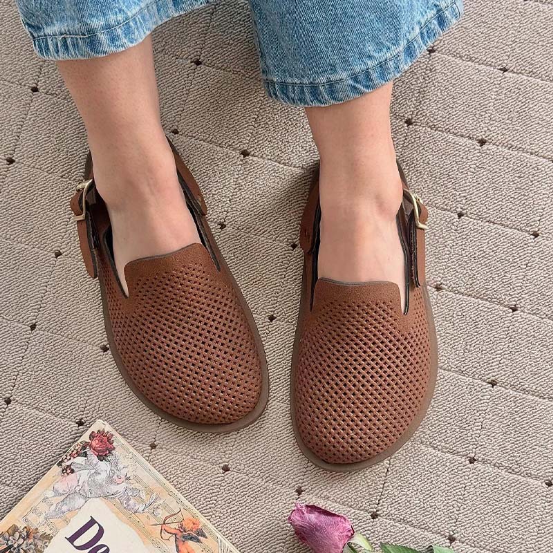 Solid-Color Two-Wear Sandals