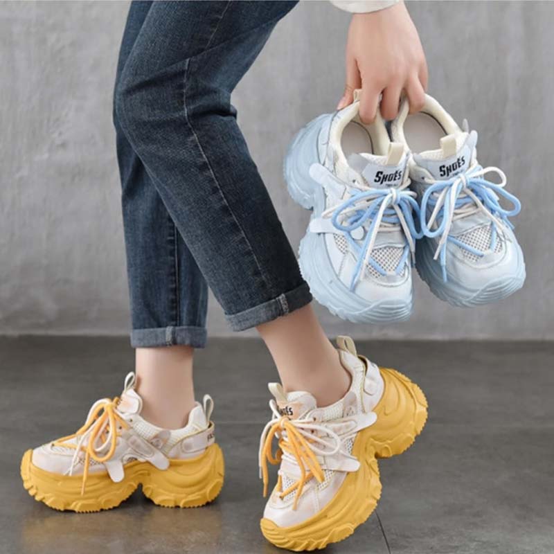 Bright Thick-Sole Sneakers