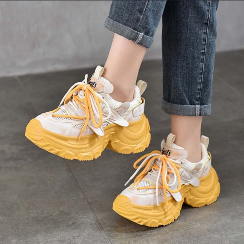Bright Thick-Sole Sneakers