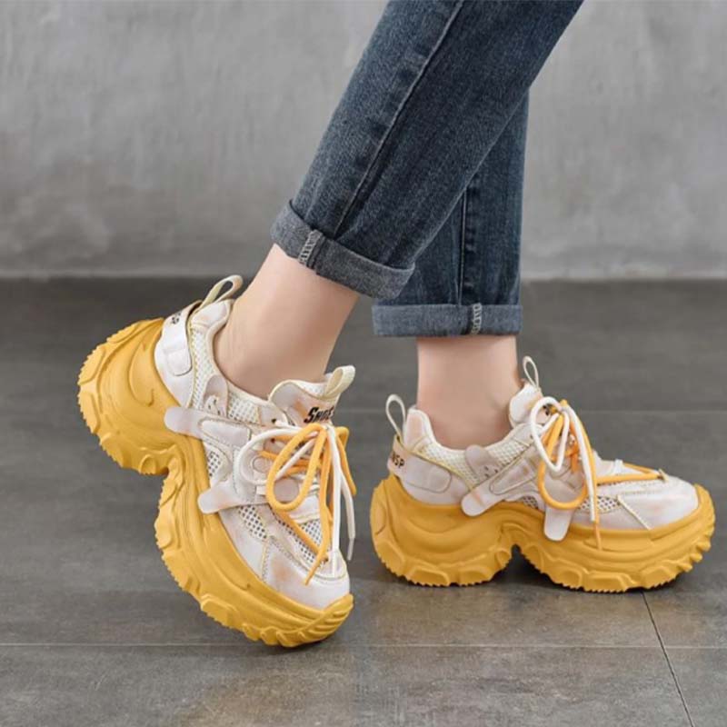 Bright Thick-Sole Sneakers