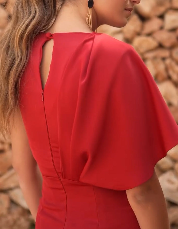 Red Casual Maxi Dress