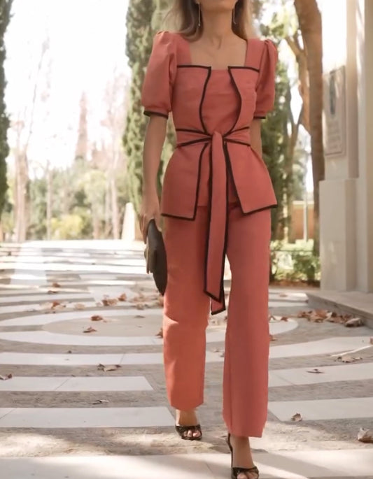 Chic Belt Comfy Suits