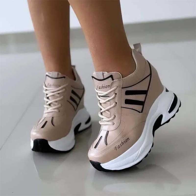 Casual Leather Chunky Sneakers