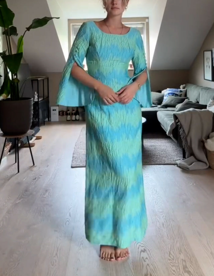 Chic Jacquard 3/4 Sleeves Dress