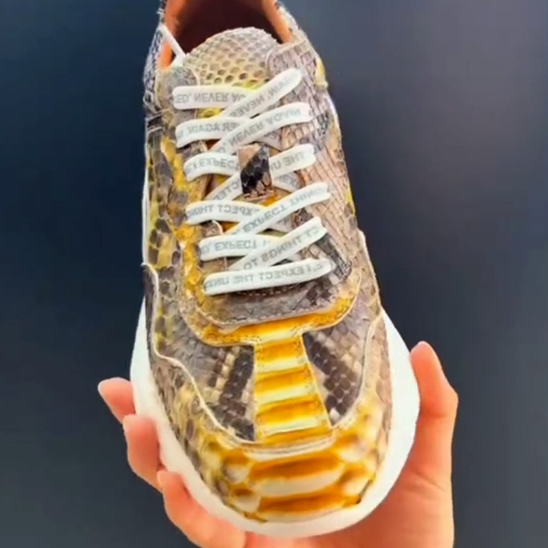 Snake Print Casual Sneakers