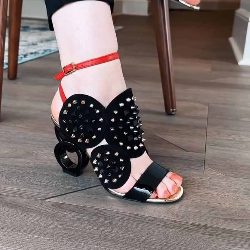 Black Unique Sandals