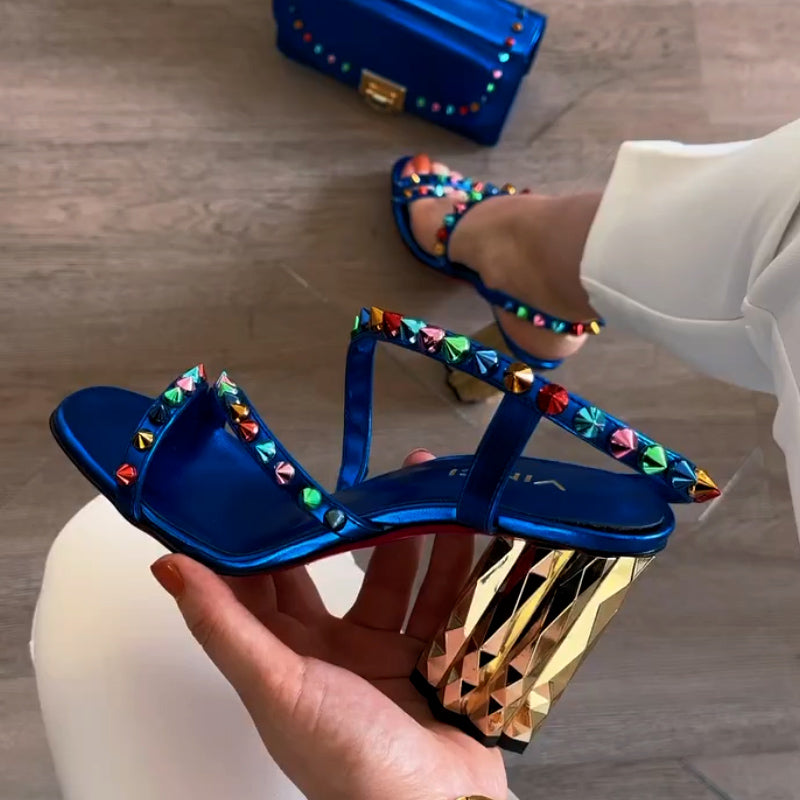 Colorful Crystal Sandals