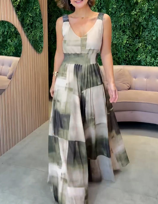 Mixed-Color Comfy Dress