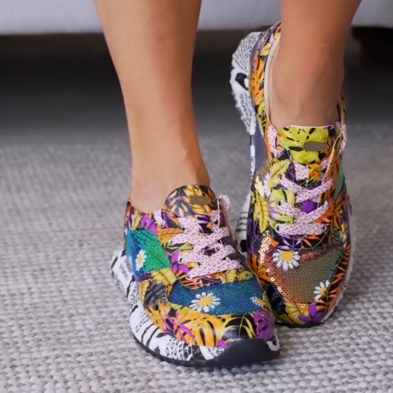 Tropical Print Sneakers