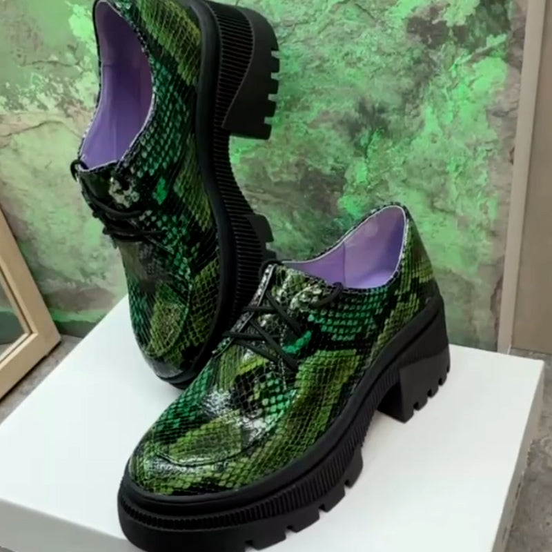 Green Print Shoes