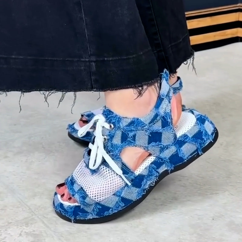 Mesh Cloth Sandals